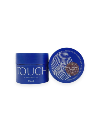 TOUCH Muse builder gel 02 - złoto-różowy odblaskowy żel budujący z płatkami yuki, 15 ml