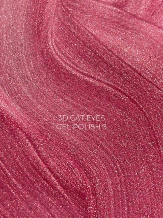 TOUCH 3D Cat Eyes Gel Polish 03 - różowy lakier hybrydowy z efektem „kociego oka”, 9 ml