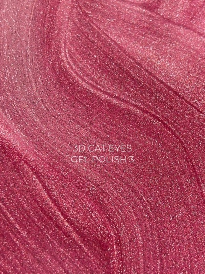 TOUCH 3D Cat Eyes Gel Polish 03 - różowy lakier hybrydowy z efektem „kociego oka”, 9 ml