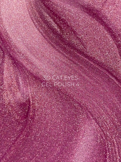 TOUCH 3D Cat Eyes Gel Polish 04 - różowo-fioletowy lakier hybrydowy z efektem „kociego oka”, 9 ml