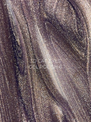 TOUCH 3D Cat Eyes Gel Polish 06 - szaro-fioletowy lakier hybrydowy z efektem „kociego oka”, 9 ml