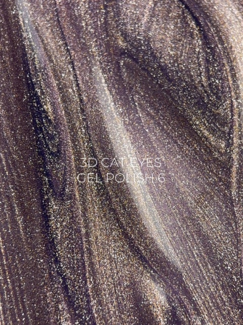 TOUCH 3D Cat Eyes Gel Polish 06 - szaro-fioletowy lakier hybrydowy z efektem „kociego oka”, 9 ml
