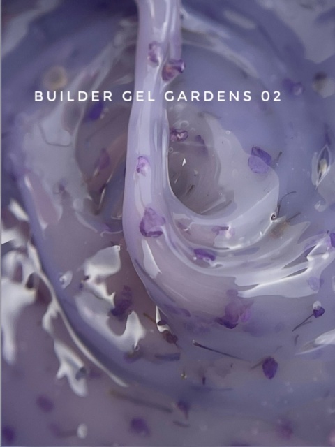TOUCH Builder Gel Gardens 02 - fioletowy żel budujący z suszonymi kwiatami, 15 ml TOUCH Builder Gel Gardens 02 - fioletowy żel budujący z suszonymi kwiatami, 15 ml
