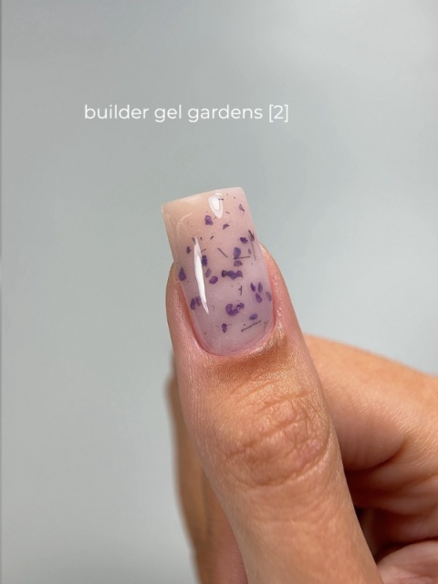 TOUCH Builder Gel Gardens 02 - fioletowy żel budujący z suszonymi kwiatami, 15 ml TOUCH Builder Gel Gardens 02 - fioletowy żel budujący z suszonymi kwiatami, 15 ml