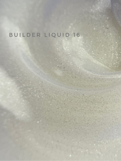 TOUCH Builder liquid 16 - biało-srebrny mocny żel z drobinkami o płynnej konsystencji, 15 ml