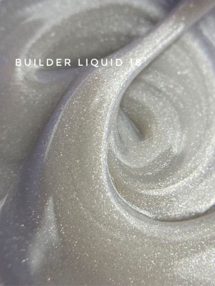 TOUCH Builder liquid 18 - jasnobeżowy mocny żel ze złotą drobinką, o płynnej konsystencji, 15 ml