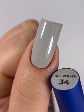 TOUCH Deep Pigment Gel Polish 34 – jasny szary lakier hybrydowy, 9 ml