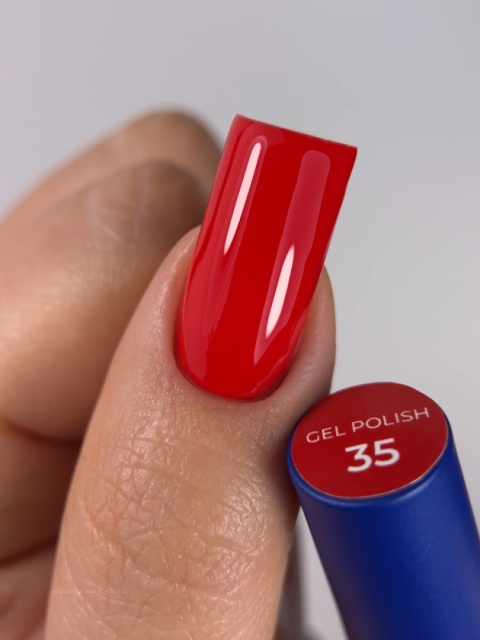 TOUCH Deep Pigment Gel Polish 35 – klasyczny czerwony lakier hybrydowy, 9 ml
