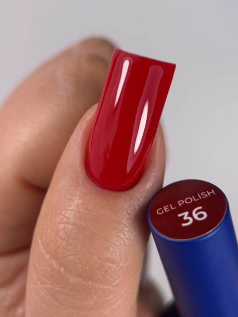 TOUCH Deep Pigment Gel Polish 36 – intensywny czerwony lakier hybrydowy, 9 ml