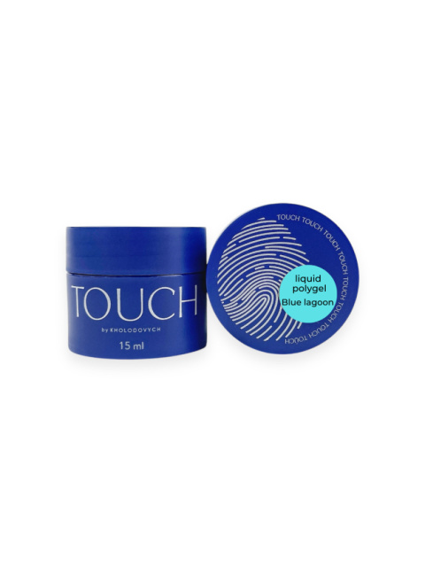 TOUCH Neon Liquid polygel Blue lagoon - turkusowy płynny akrylożel, 15 ml