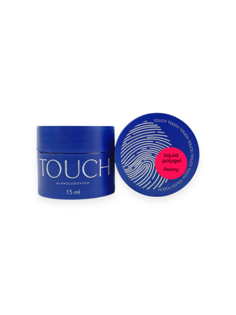 TOUCH Neon Liquid polygel Peony - neonowy różowo-czerwony płynny akrylożel, 15 ml