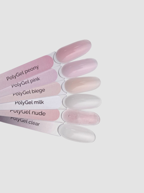 TOUCH Polygel Nude - przezroczysty różowy akrylożel w tubce, 30 ml