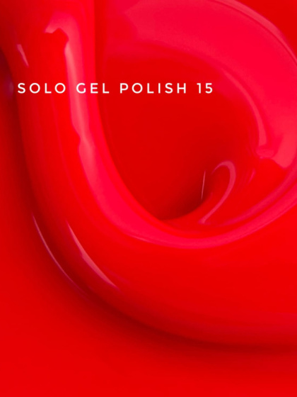 TOUCH Solo Gel Polish 15 – jednofazowy lakier hybrydowy 3w1, soczysty róż z nutą czerwieni, 9 ml