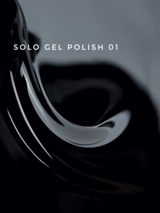 TOUCH Solo gel polish 01 – jednofazowy czarny lakier hybrydowy 3w1, 9 ml