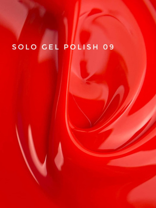 TOUCH Solo Gel Polish 09 – jednofazowy lakier hybrydowy 3w1, jaskrawo czerwony, 9 ml