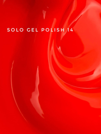 TOUCH Solo Gel Polish 14 – jednofazowy lakier hybrydowy 3w1, neonowy czerwony, 9 ml