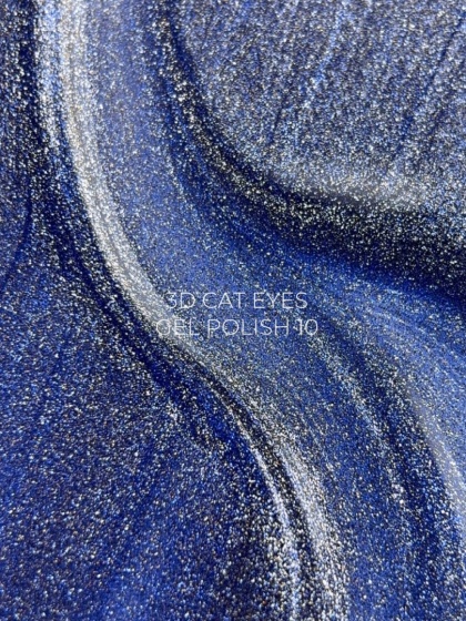 TOUCH 3D Cat Eyes Gel Polish 10 - granatowy lakier hybrydowy z efektem „kociego oka”, 9 ml