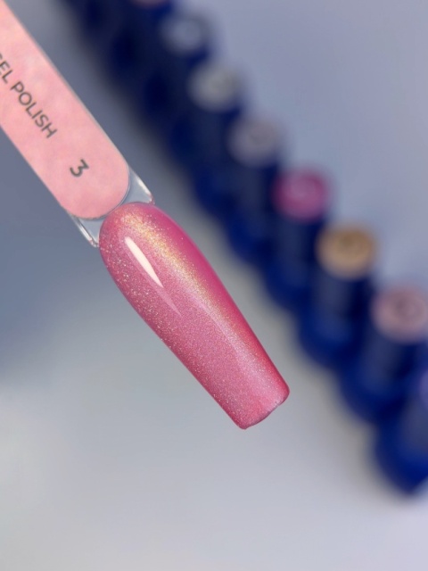 TOUCH 3D Cat Eyes Gel Polish 03 - różowy lakier hybrydowy z efektem „kociego oka”, 9 ml