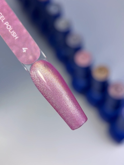 TOUCH 3D Cat Eyes Gel Polish 04 - różowo-fioletowy lakier hybrydowy z efektem „kociego oka”, 9 ml