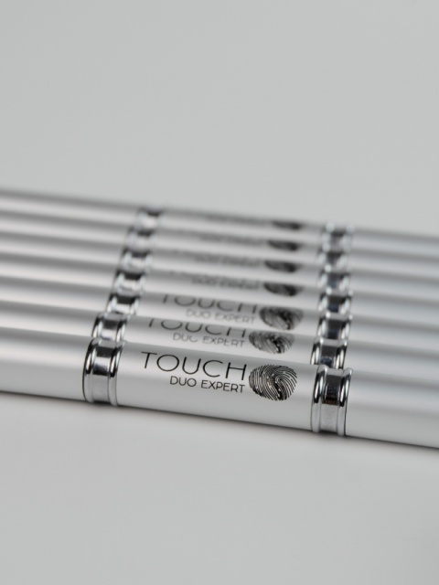 TOUCH Brush Duo Expert - dwustronny pędzelek (do żelu 11 mm + liner 11 mm)