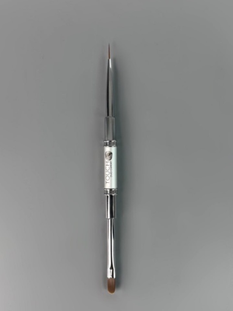 TOUCH Brush Duo Expert - dwustronny pędzelek (do żelu 11 mm + liner 11 mm)