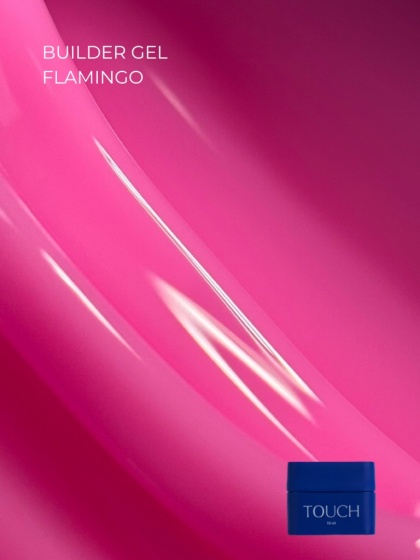 TOUCH Builder gel Flamingo - jaskrawo-różowy żel budujący, 10 ml