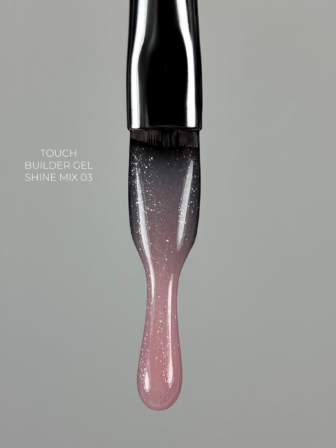 TOUCH Builder Gel Shine Mix 03 - jasnoróżowy żel budujący z delikatną drobinką, 15 ml