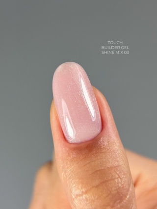 TOUCH Builder Gel Shine Mix 03 - jasnoróżowy żel budujący z delikatną drobinką, 15 ml