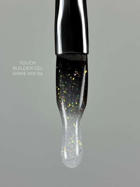 TOUCH Builder gel Shine Mix 04 - mleczny żel budujący z cząstkami folii, 15 ml