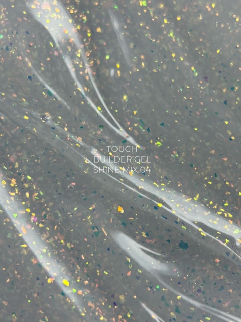 TOUCH Builder gel Shine Mix 04 - mleczny żel budujący z cząstkami folii, 15 ml