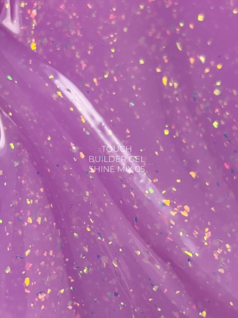 TOUCH Builder gel Shine Mix 05 - różowy żel budujący z cząstkami folii, 15 ml