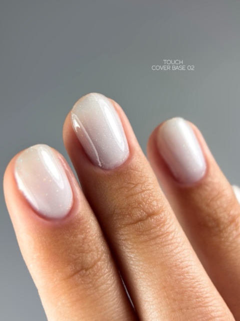 TOUCH Cover base 02 - biała baza hybrydowa z delikatnymi drobinkami, 13 ml