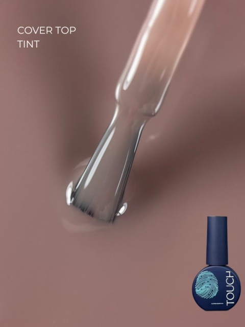 TOUCH Cover top Tint - kryjący top hybrydowy o subtelnym, chłodnym taupe odcieniu z nutą fioletu, 7 ml