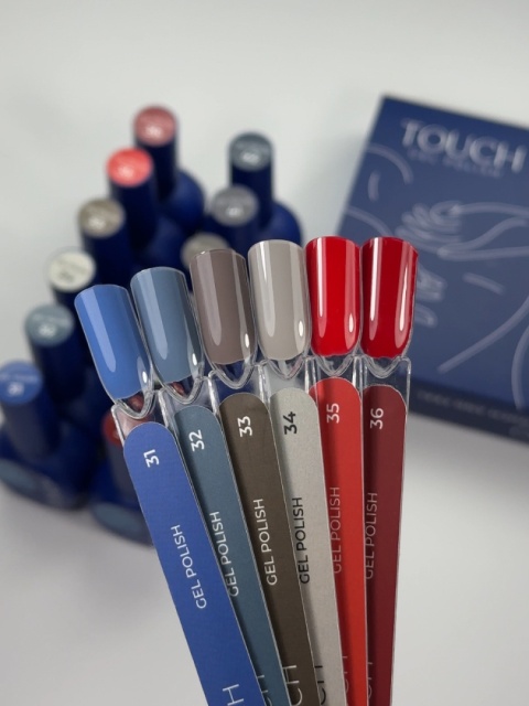 TOUCH Deep Pigment Gel Polish 35 – klasyczny czerwony lakier hybrydowy, 9 ml