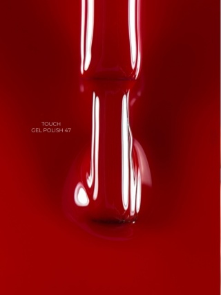 TOUCH Gel Polish 47 - wiśniowy czerwony lakier hybrydowy, 9 ml