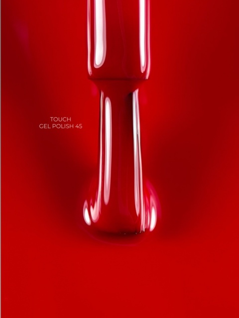 TOUCH Gel Polish 45 - klasyczny czerwony lakier hybrydowy, 9 ml