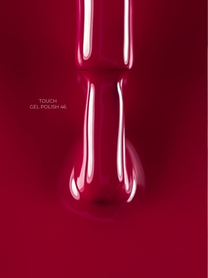 TOUCH Gel Polish 46 - malinowo-czerwony lakier hybrydowy, 9 ml