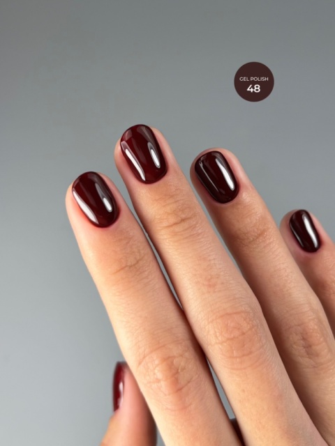 TOUCH Gel Polish 48 - brązowo-czerwony lakier hybrydowy, 9 ml