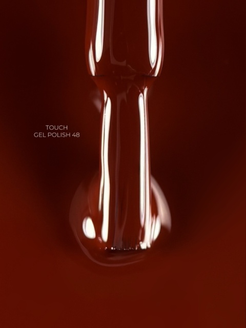 TOUCH Gel Polish 48 - brązowo-czerwony lakier hybrydowy, 9 ml