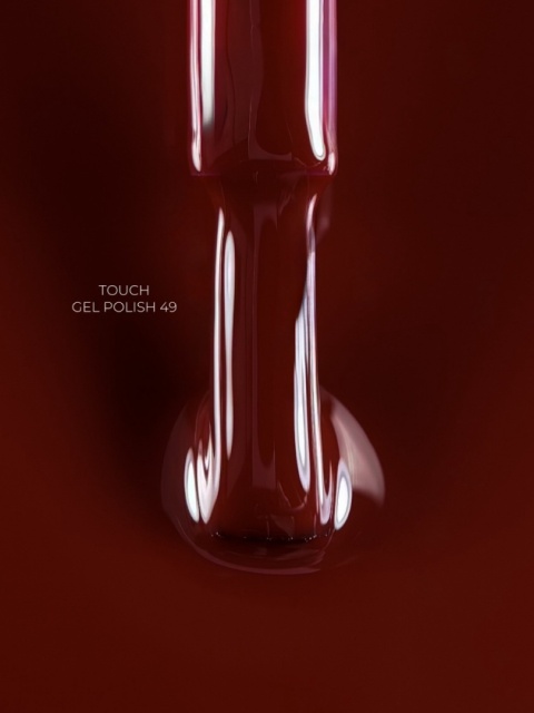 TOUCH Gel Polish 49 – głęboki bordowy lakier hybrydowy, 9 ml