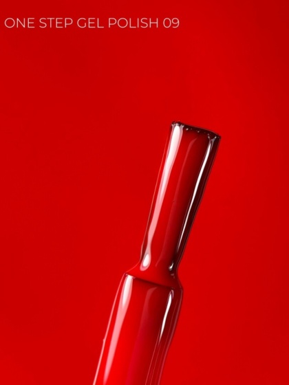 TOUCH One Step Gel Polish 09 - jaskrawoczerwony jednofazowy lakier hybrydowy 3w1, 9 ml