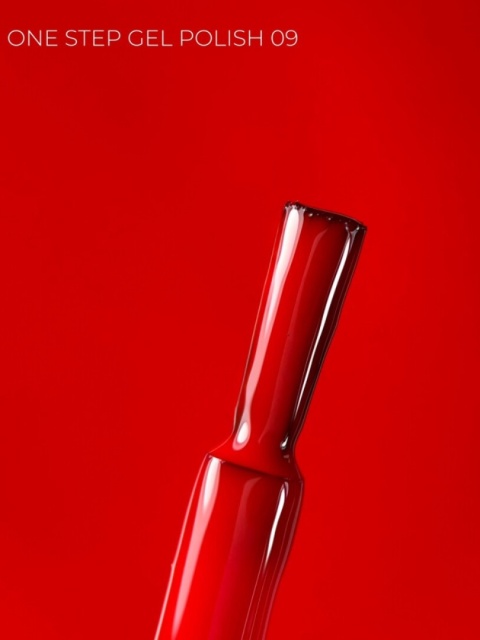 TOUCH One Step Gel Polish 09 - jaskrawoczerwony jednofazowy lakier hybrydowy 3w1, 9 ml