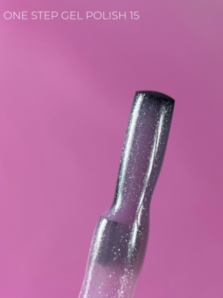 TOUCH One Step Gel Polish 15 - jasnoróżowy z drobinkami jednofazowy lakier hybrydowy 3w1, 9 ml