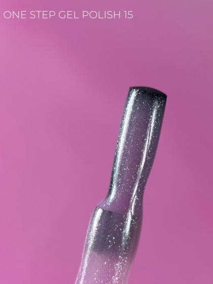 TOUCH One Step Gel Polish 15 - jasnoróżowy z drobinkami jednofazowy lakier hybrydowy 3w1, 9 ml