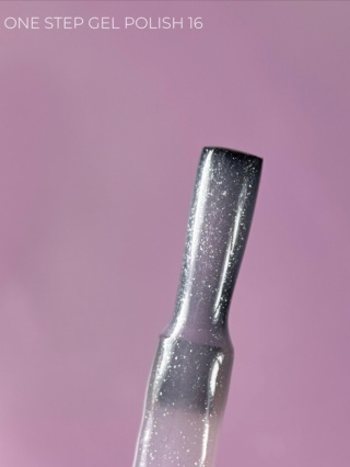TOUCH One Step Gel Polish 16 - jasnofioletowy z drobinkami jednofazowy lakier hybrydowy 3w1, 9 ml