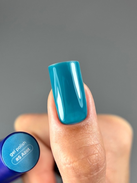 TOUCH Alchemy gel polish 05 Azot - turkusowy przezroczysty lakier hybrydowy, 9 ml