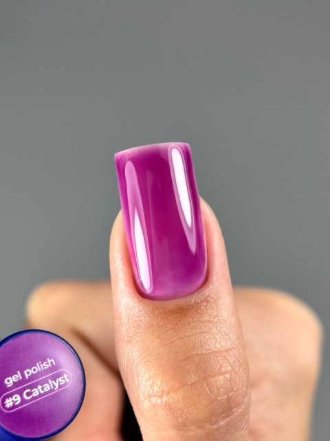 TOUCH Alchemy gel polish 09 Catalyst - fioletowo-różowy przezroczysty lakier hybrydowy, 9 ml