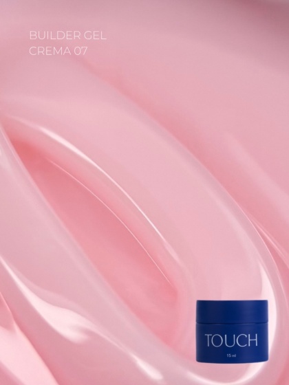 TOUCH Builder gel Crema 07 - mleczno-różowy żel budujący, 15 ml