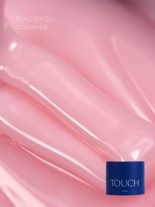 TOUCH Builder gel Crema 08 - jasnoróżowy żel budujący, 15 ml