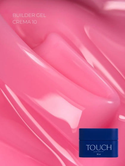 TOUCH Builder gel Crema 10 - intensywnie różowy żel budujący, 30 ml